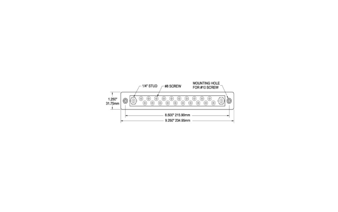 Blue Sea Systems 2312 Bus Bar 150A - 20 Gang