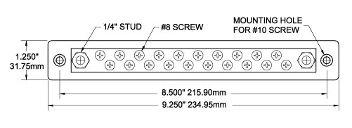 Blue Sea Systems 2312 Bus Bar 150A - 20 Gang