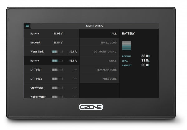 CZone 80-911-0200-00 LCD Touch 7 Display
