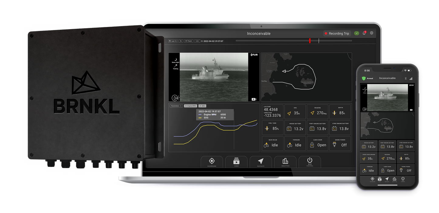 BRNKL Black Remote Monitoring & Control Module (Encrypted)