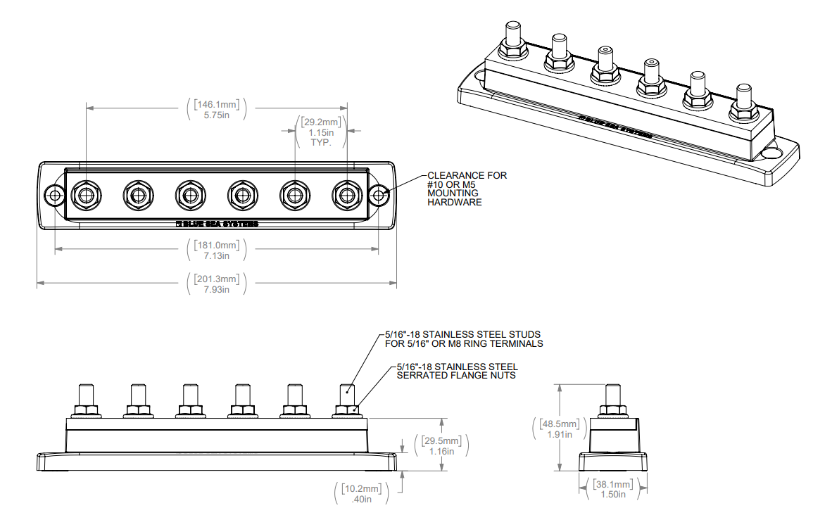 Blue Sea Systems 2126 MaxiBus 250A