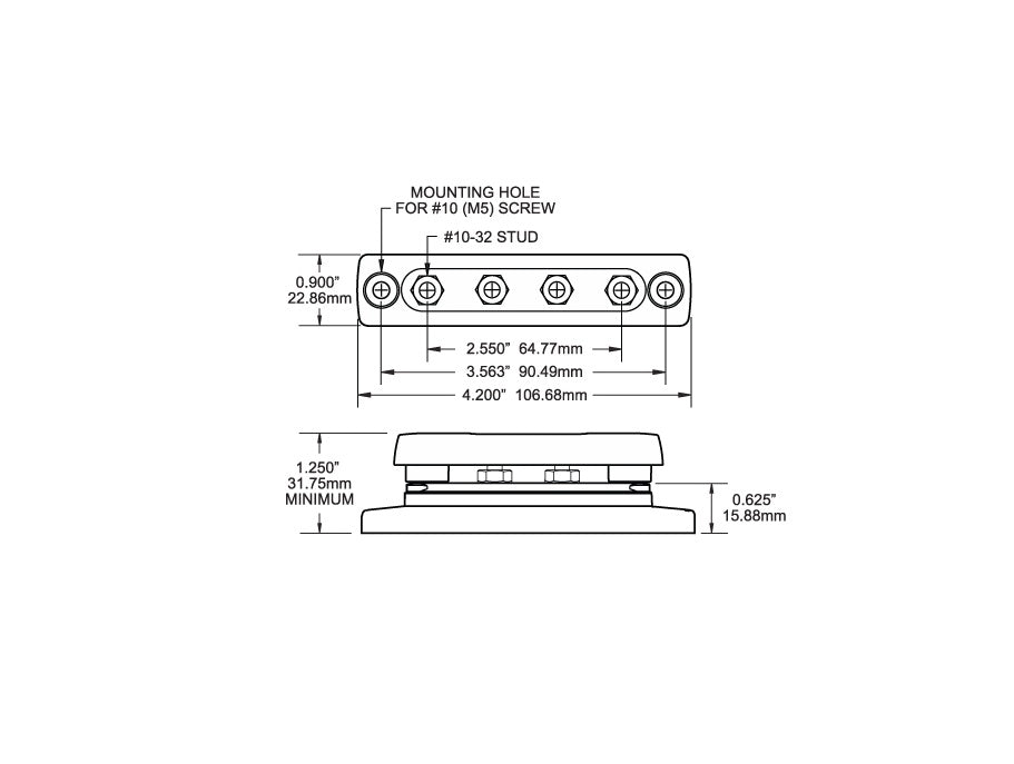 Blue Sea Systems 2315 Bus Bar 150A - 4 Gang