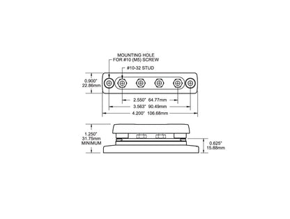 Blue Sea Systems 2315 Bus Bar 150A - 4 Gang