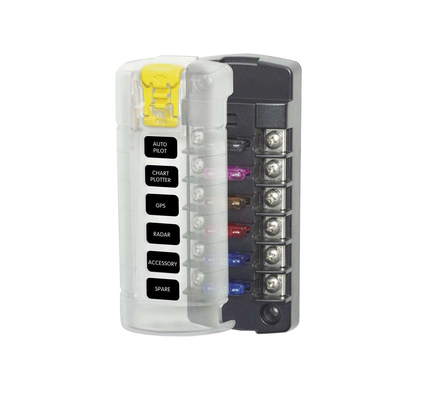 Blue Sea Systems 5035 ST Blade ATO/ATC Fuse Block 6 Circuit with Cover