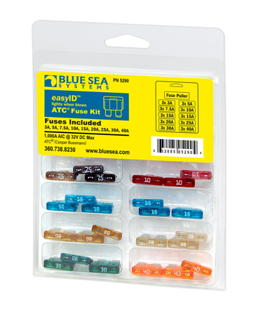 Blue Sea Systems 5290 ATO/ATC EasyID Fuse Kit - 30 Piece