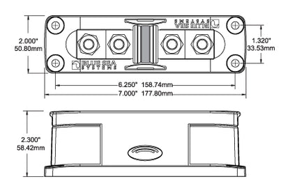 Blue Sea Systems 5502 Class T Fuse Block with Cover - 225A to 400A