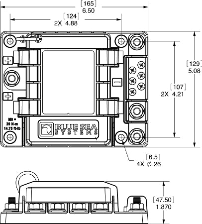 Blue Sea Systems 7748 Safety Hub 150 Fuse Block