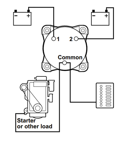 Blue Sea Systems 9001e Battery Switch 350A Selector 1/2/Combine