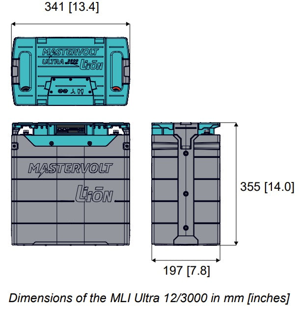 Mastervolt 66013000 MLI Ultra 12V/3000W 230AH Lithium Battery