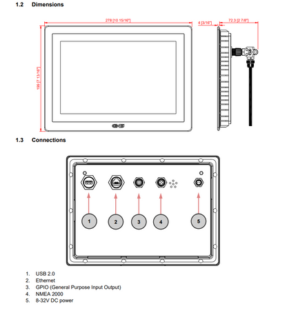 CZone 80-911-0102-01 LCD Touch 10 G2 Display & Retrofit Kit