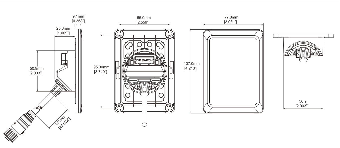CZone 80-911-0163-00 Waterproof Keypad - Portrait