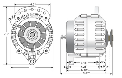 ElectroMaaX Cruiser Alternator 12V 160A Remote Rectifier