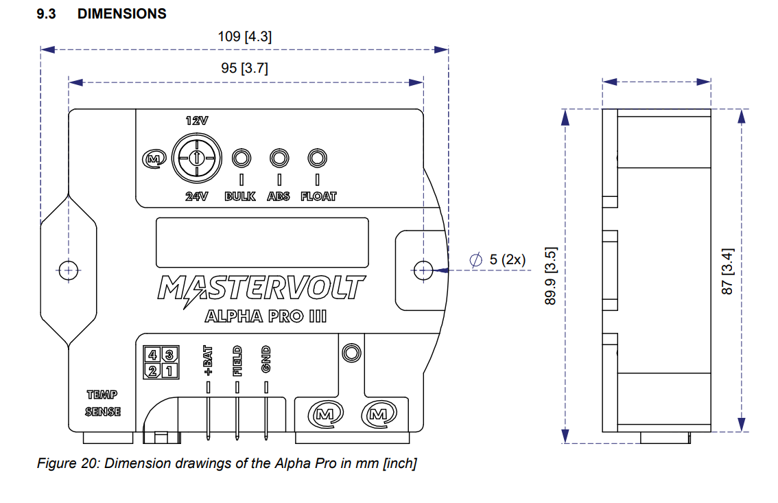 Mastervolt 45513000 Alpha Pro III Alternator Regulator