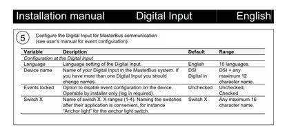 Mastervolt 77030900 Digital Input Interface