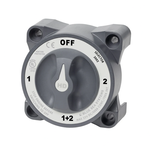 Blue Sea Systems 3002 Battery Switch 500A Selector 1/2/Combine
