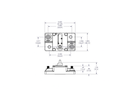 Blue Sea Systems 285 Series Circuit Breaker Surface Mount 25A-150A